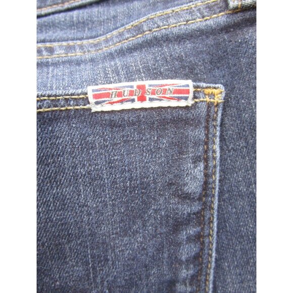 Hudson Jeans 26 Krista Super Skinny Grunge Denim Ripped Logo Stretch - Picture 9 of 14